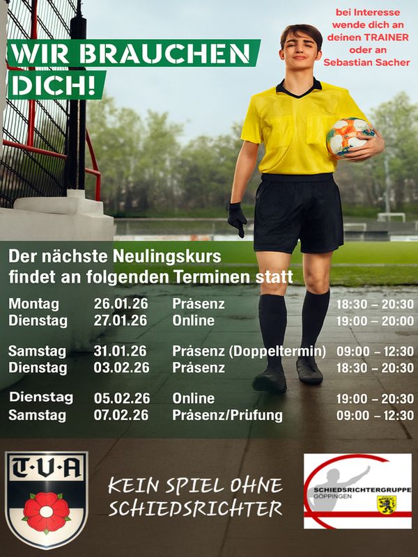 Fußball Schiedsrichter gesucht - werde Teil unseres Teams!