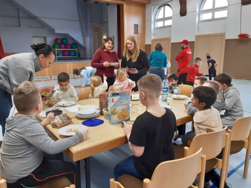 Ernährungs-Workshop in der TVA-Halle